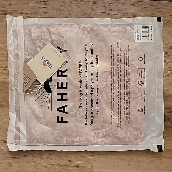 NWT Faherty Florence Organic Cotton Peasant Blouse Small - Picture 4 of 5